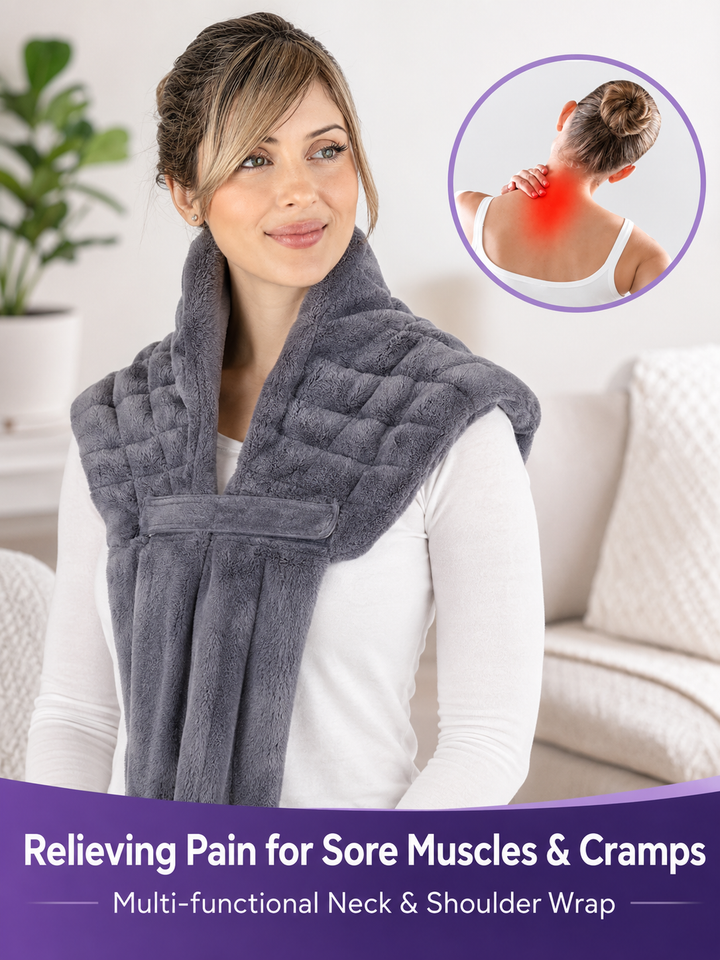 Microwave Heating Wrap — Neck, Shoulder & Waist Belt Set