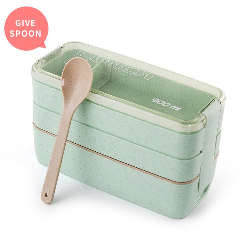 Wheat Straw Kids Lunch Box Microwave Safe 900ml