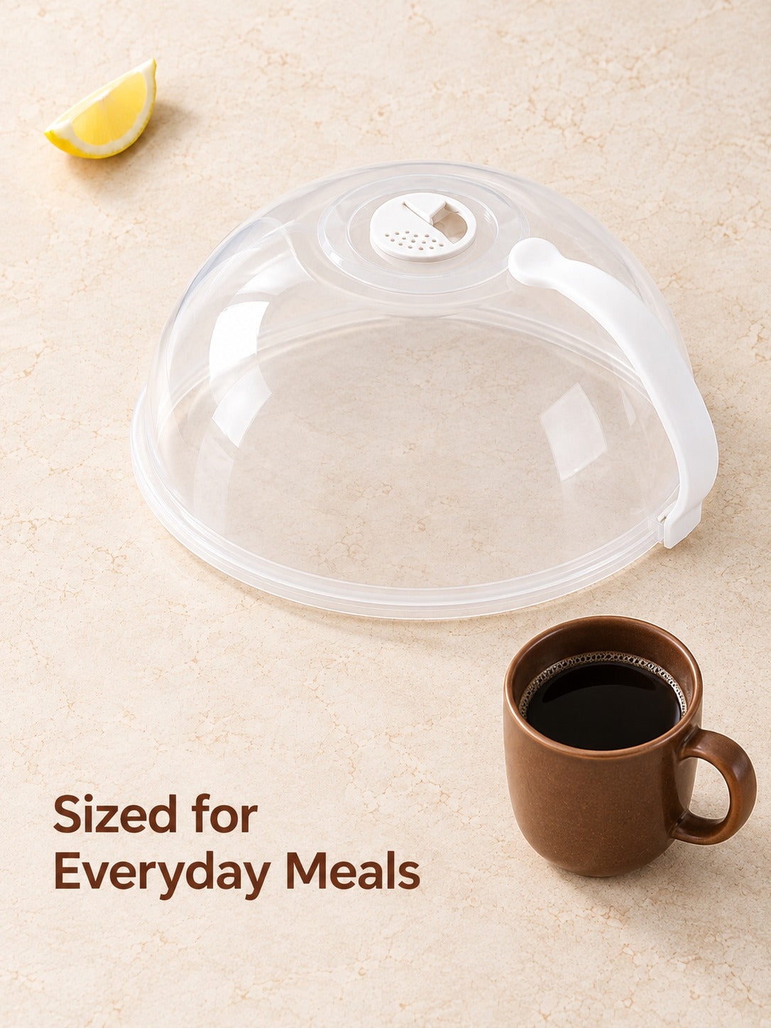 Microwave Splatter Cover with Steam Vent, Large Round