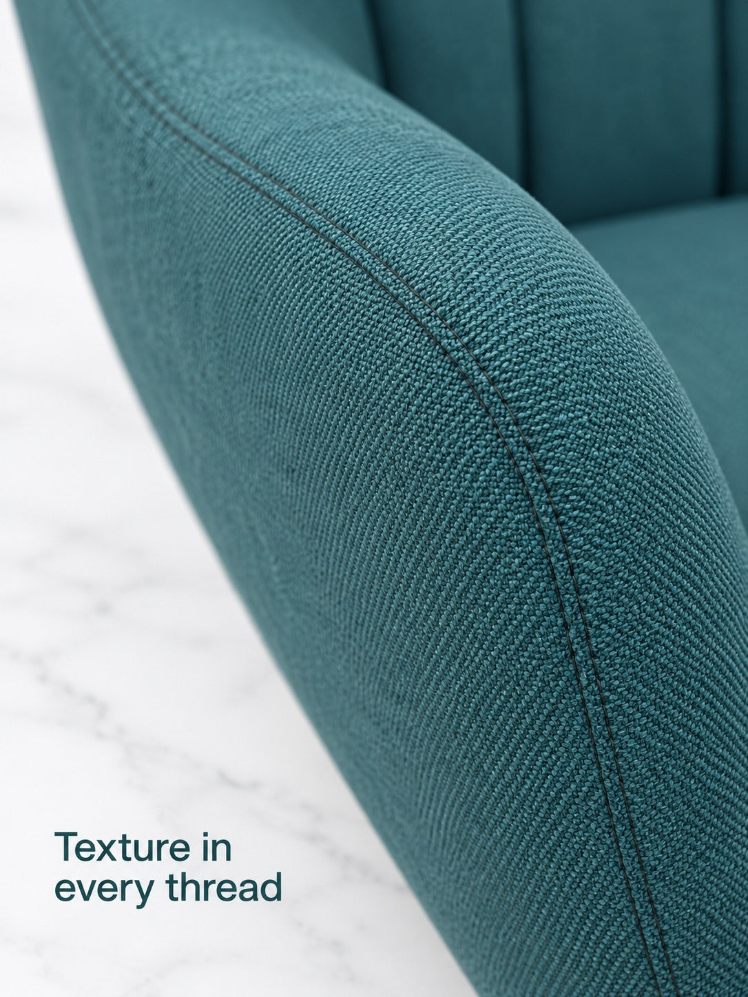 Mid-Century Modern Accent Chair, Dark Teal Tufted Back