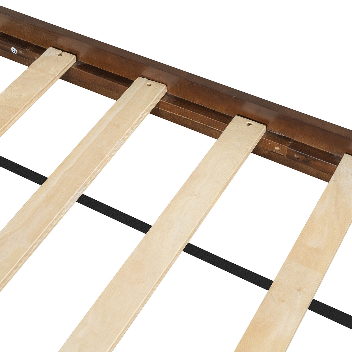 Mid-Century Platform Bed Frame, No Box Spring Needed