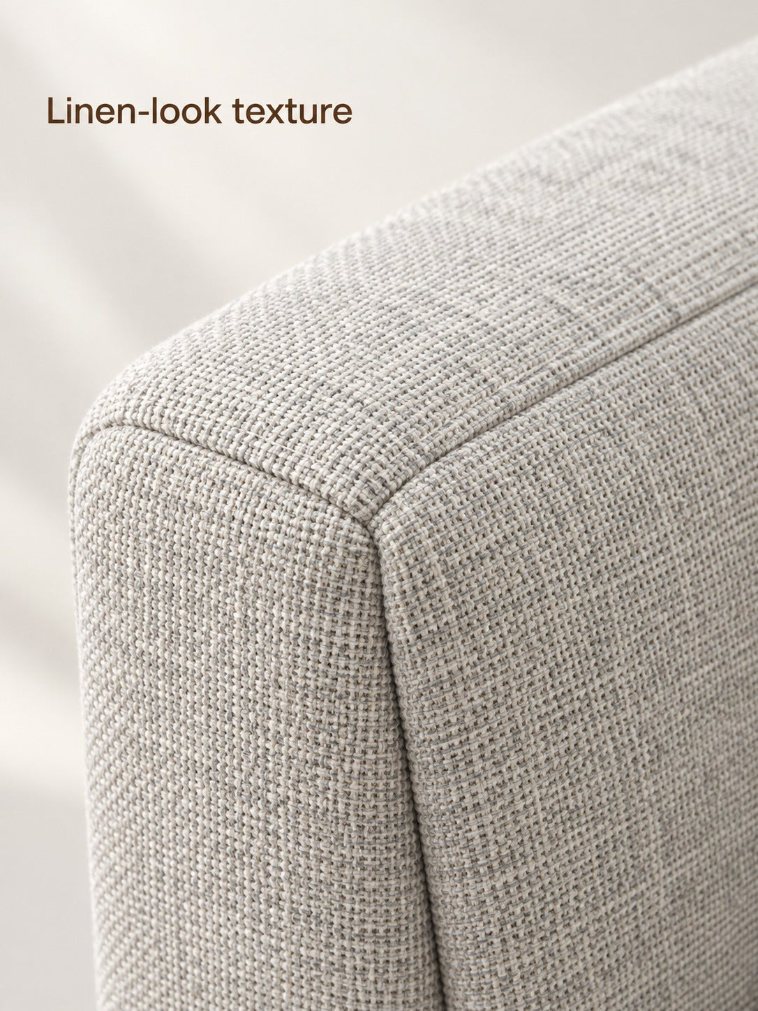 Mid-Century Tufted Armchair in Grey Linen Look