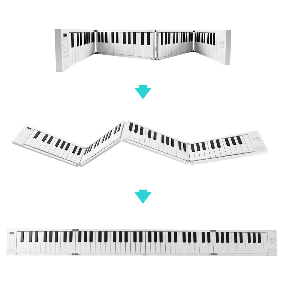 Foldable 88-Key Electronic Piano for Portable Practice