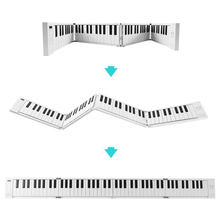 Foldable 88-Key Electronic Piano for Portable Practice