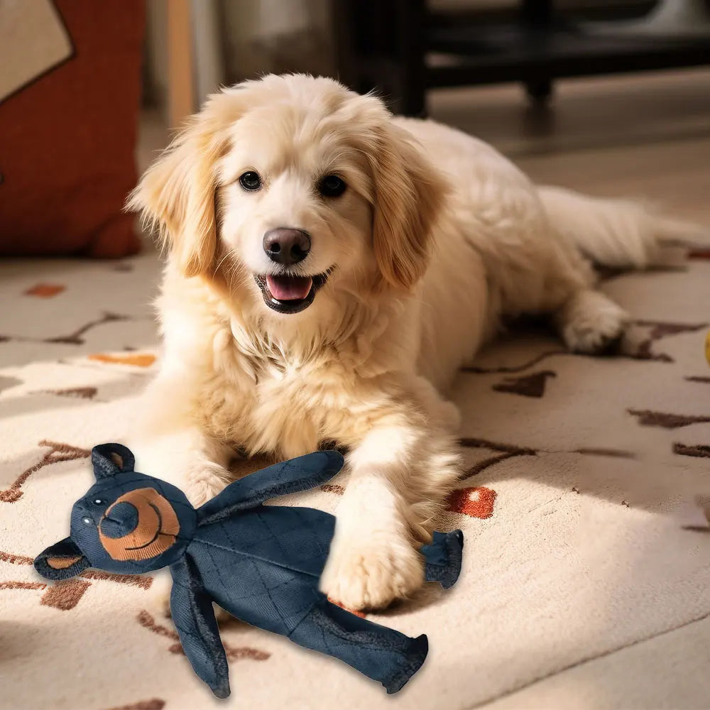 Interactive Plush Dog Toy for Chewing, Tugging & Play
