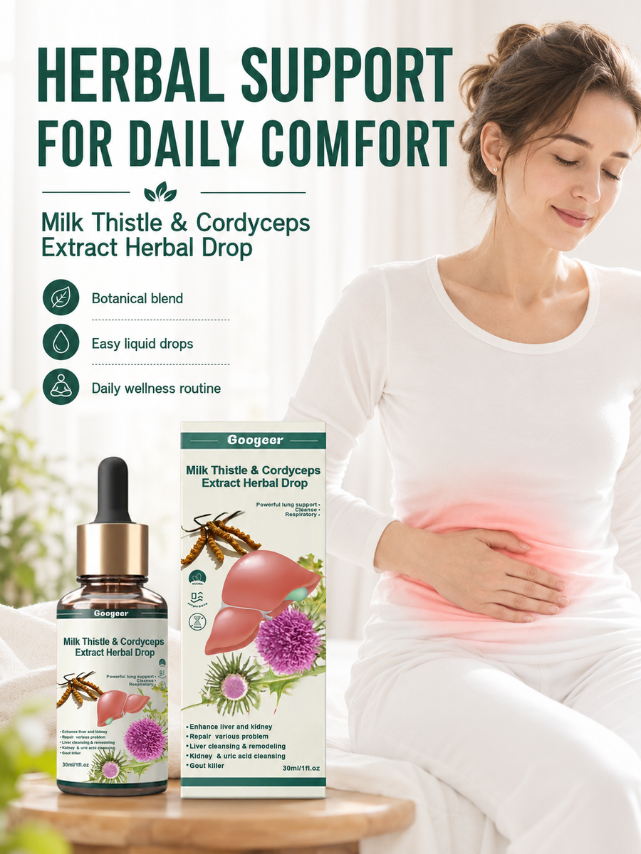 Milk Thistle Cordyceps Drops – Liver Kidney & Lung Detox