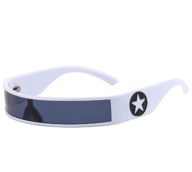 Reflective Rectangle Visor Sunglasses for Bold Y2K Style