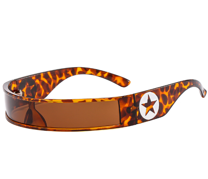 Reflective Rectangle Visor Sunglasses for Bold Y2K Style