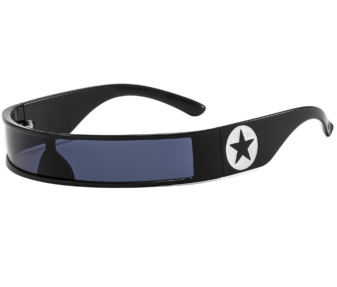 Reflective Rectangle Visor Sunglasses for Bold Y2K Style