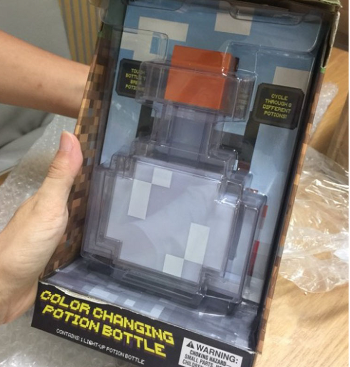 Minecraft Potion Bottle Lamp – 7-Color LED Night Light