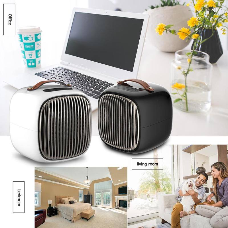 Compact 800W Ceramic Space Heater for Desk & Bedroom