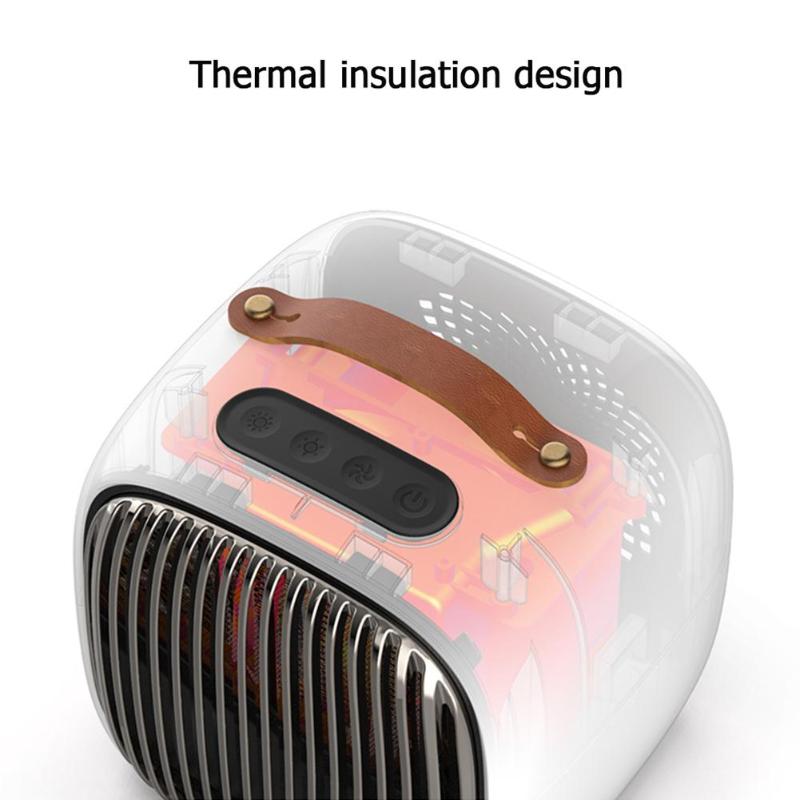 Compact 800W Ceramic Space Heater for Desk & Bedroom