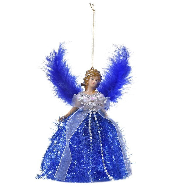 Mini Angel Christmas Tree Ornament With Feather Wings