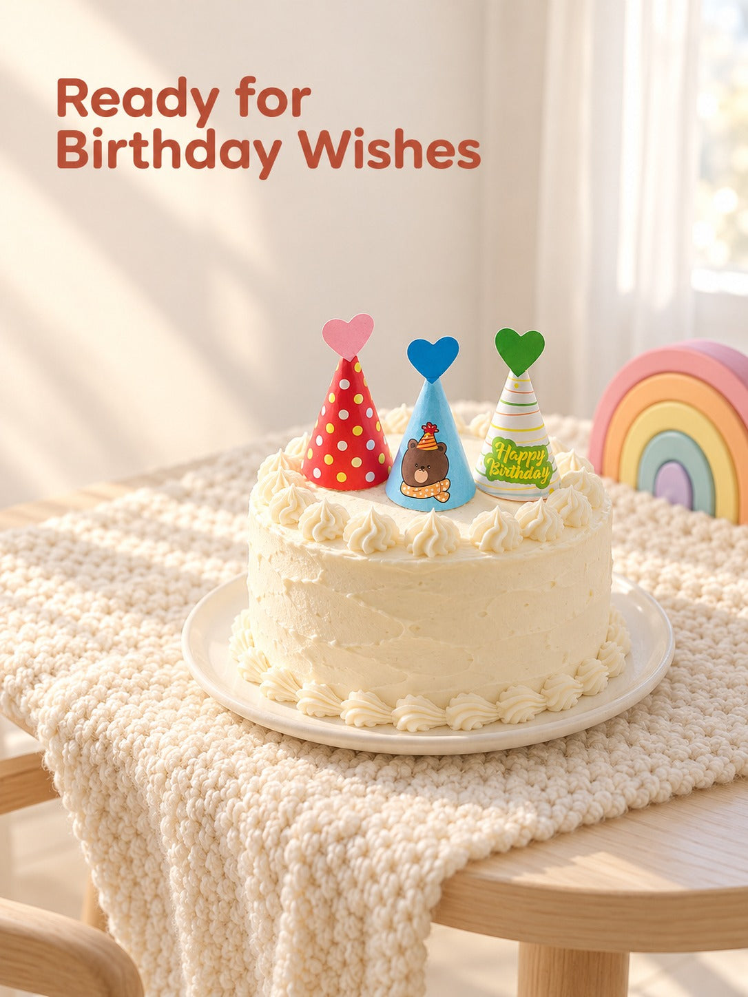 Mini Birthday Hat Cake Toppers for Kids' Party Cakes