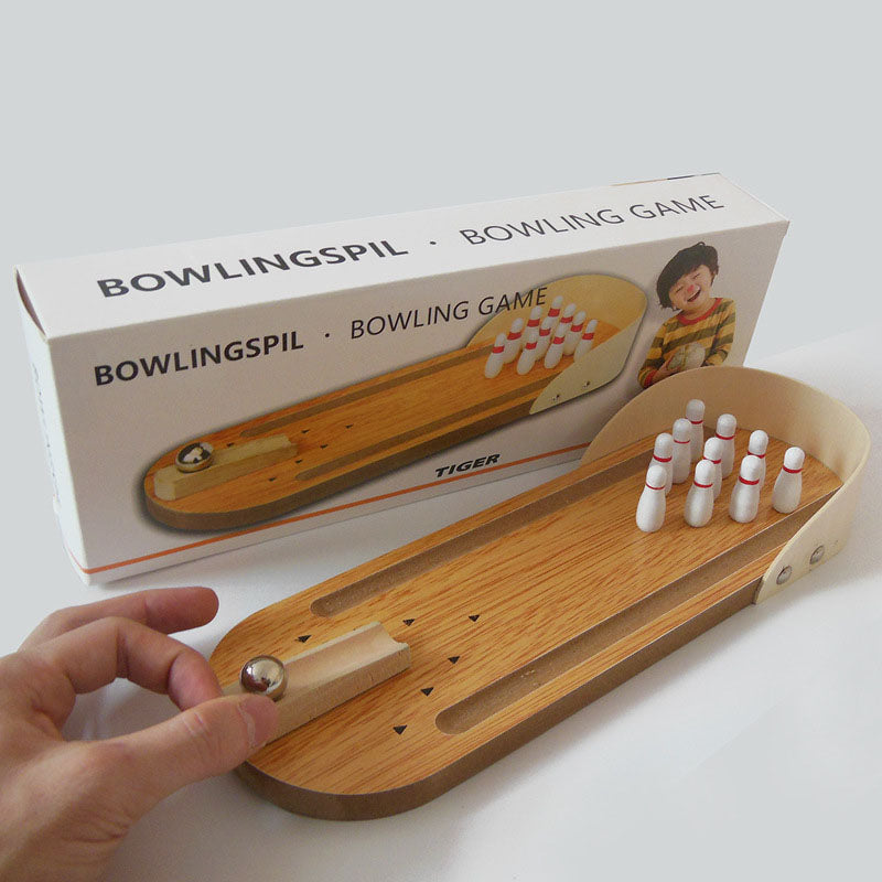 Wooden Bowling Game for Screen-Free Family Fun at Home