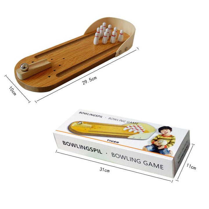 Wooden Bowling Game for Screen-Free Family Fun at Home