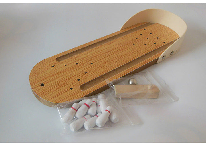 Wooden Bowling Game for Screen-Free Family Fun at Home