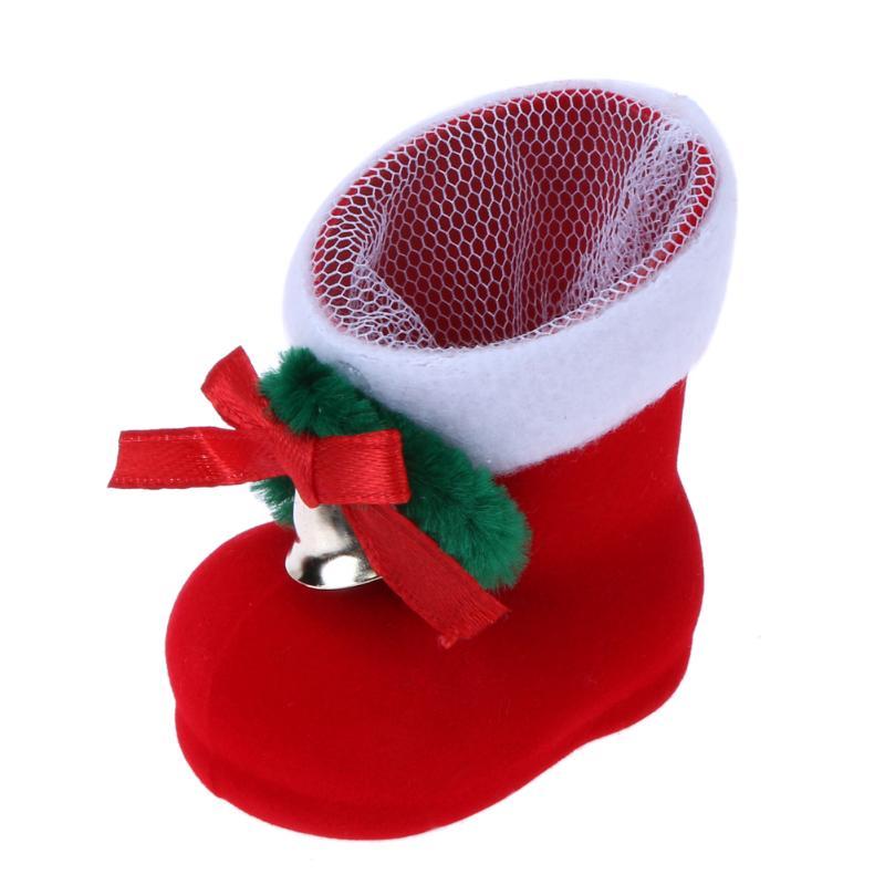Mini Candy Boot Christmas Ornaments - Felt Gift Holders