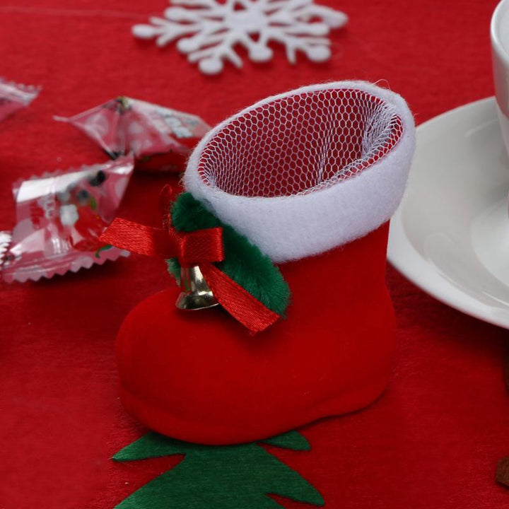 Mini Candy Boot Christmas Ornaments - Felt Gift Holders