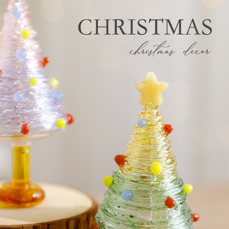 Mini Christmas Tree Decor for Colorful Holiday Displays