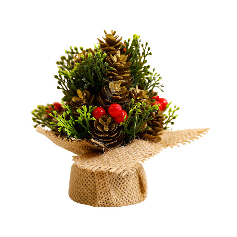 Mini Christmas Tree Tabletop Rustic Holiday Decoration