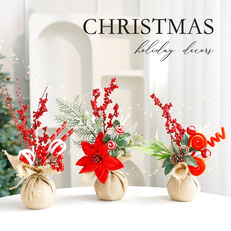 Mini Christmas Tree Desktop Decor for Small Spaces
