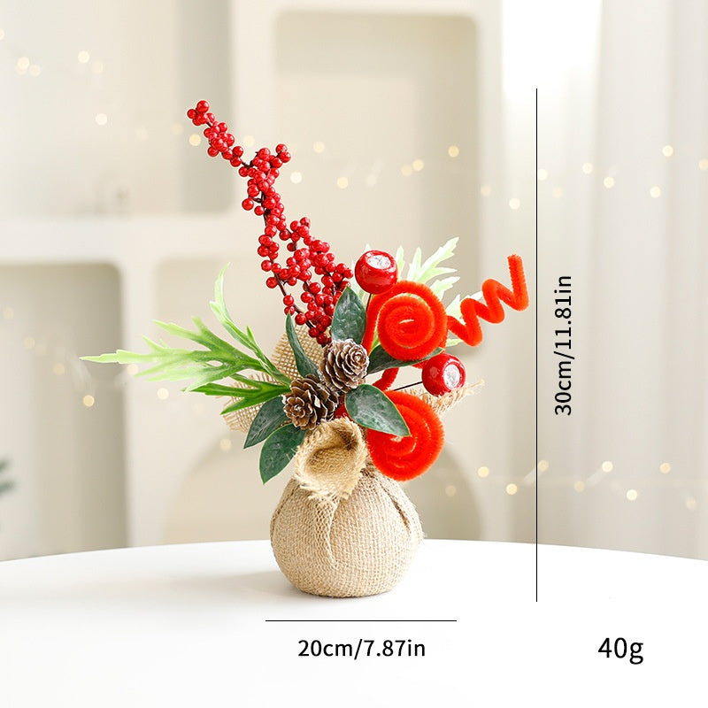 Mini Christmas Tree Desktop Decor for Small Spaces