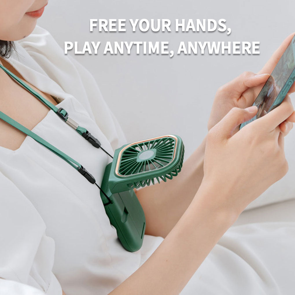 Neck Hanging Fan: Hands-Free Foldable Cooling