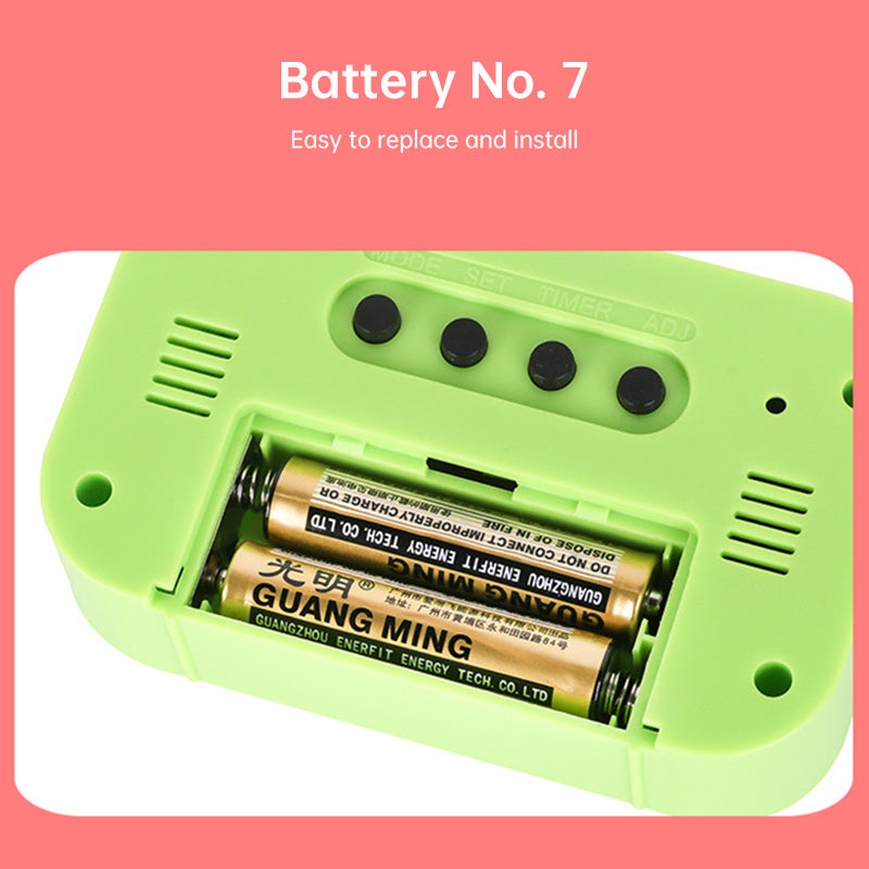 Mini Alarm Clock — Clear Time, Date & Temperature Display