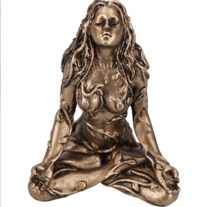 Mini Gaia Meditation Statue for Earthy Calm Home Decor