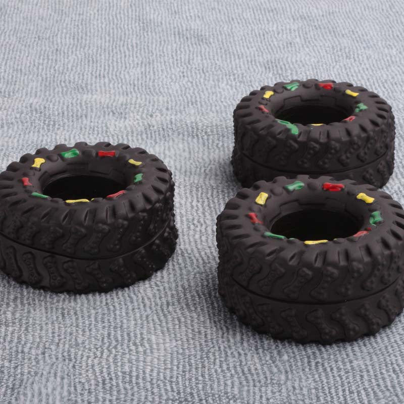Interactive Tire Dog Toy for Treats and Chew Play