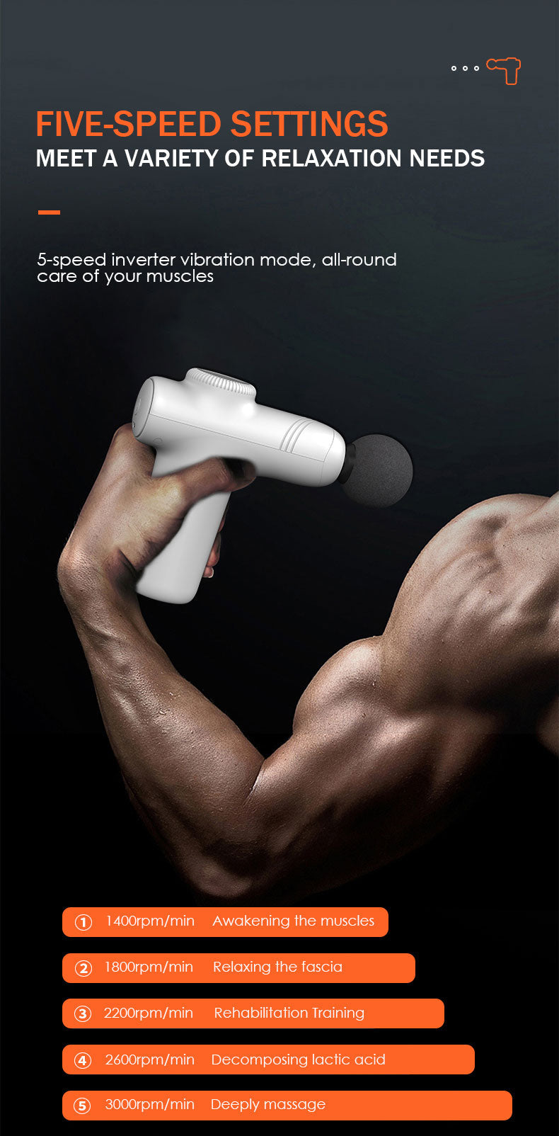 Mini Fascia Gun: Portable Rechargeable Muscle Massager