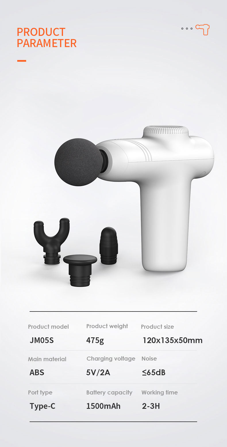 Mini Fascia Gun: Portable Rechargeable Muscle Massager
