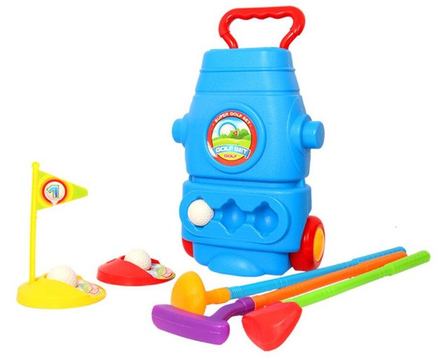 Kids Golf Clubs Set With Wheeled Bag for Easy Practice