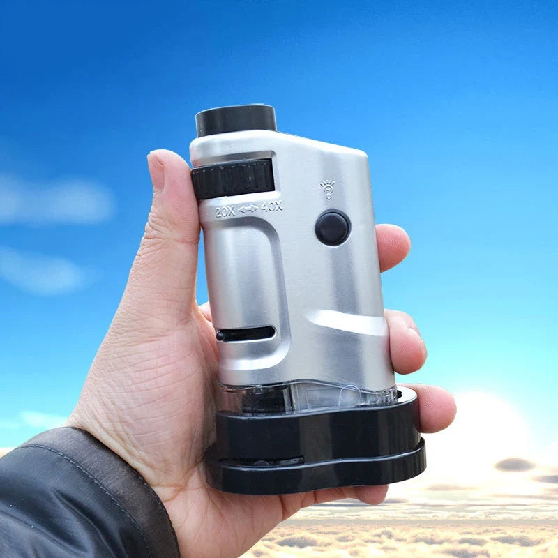 Handheld Microscope 20X-40X with LED Light for Students