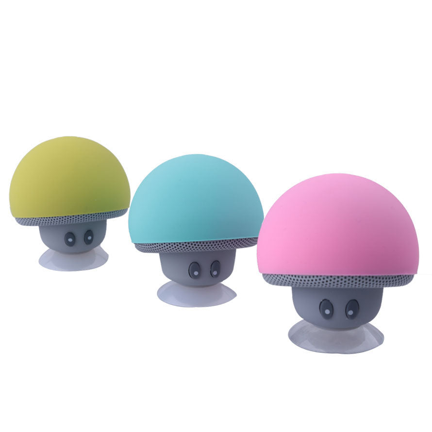 Mini Mushroom Bluetooth Speaker With Suction Cup Mount