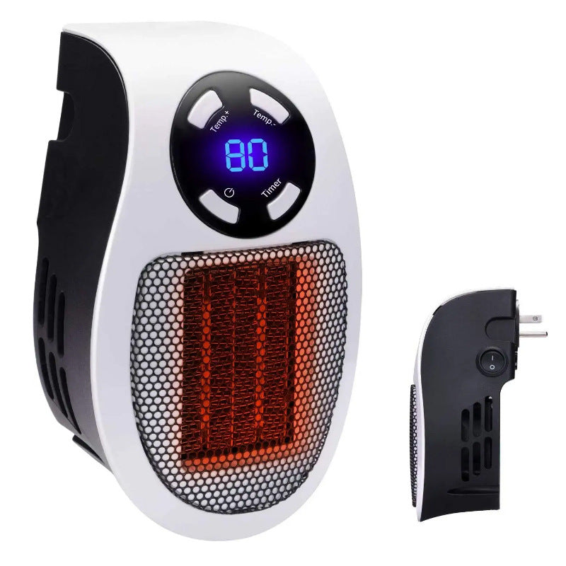 Mini Plug-In Space Heater with Timer & Overheat Protection
