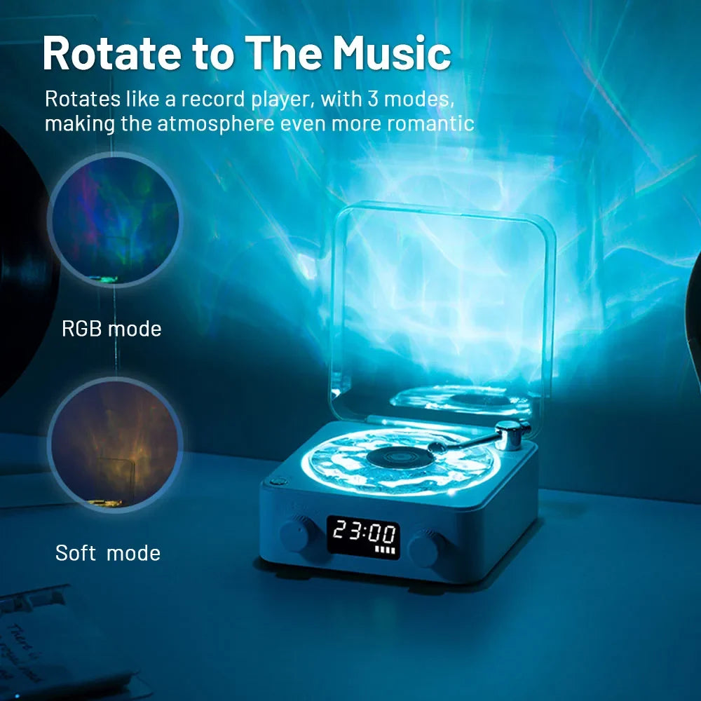 Retro Turntable White Noise Speaker with Ambient Light