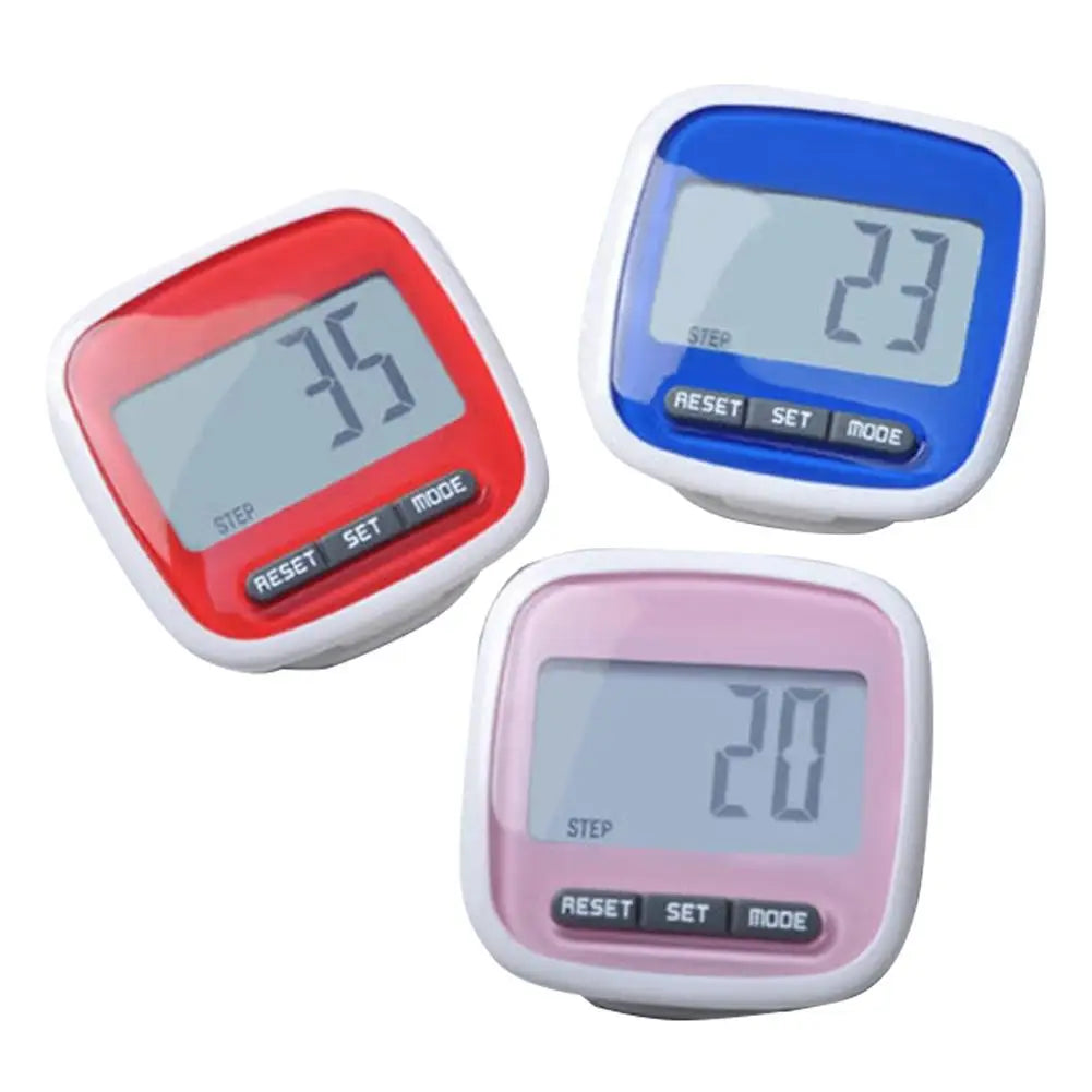 Clip-On Step Counter Pedometer with Big LCD Display