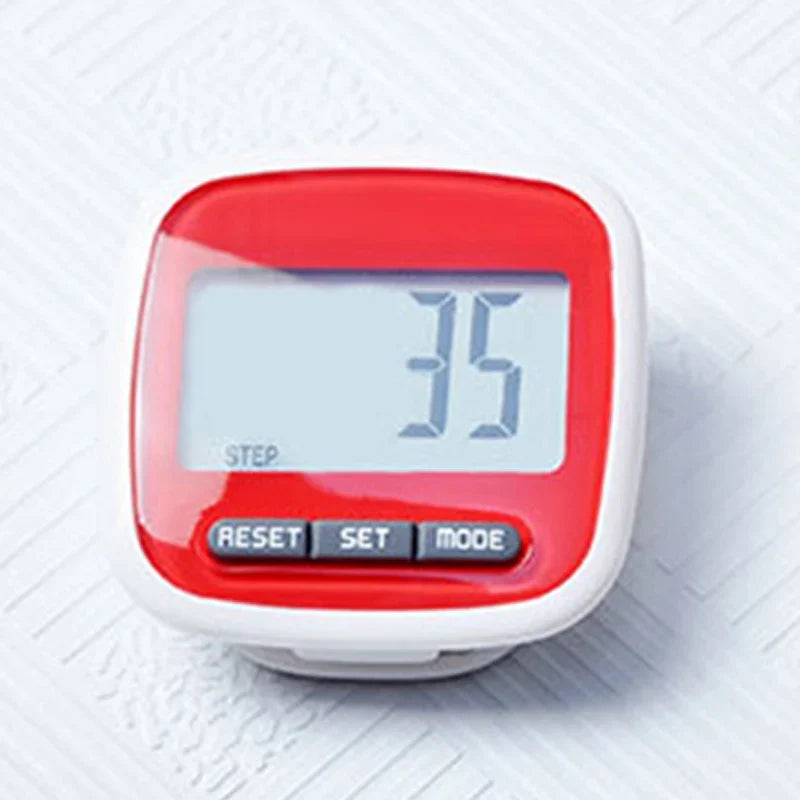 Clip-On Step Counter Pedometer with Big LCD Display