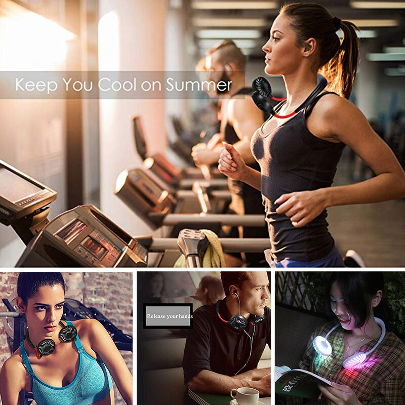 Portable Neck Fan with 360° Airflow & Aroma Tablet