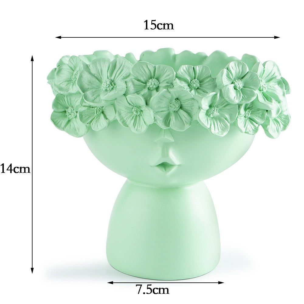 Ceramic Face Planter for Playful Small-Space Decor