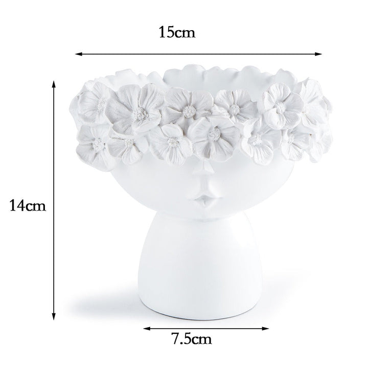 Ceramic Face Planter for Playful Small-Space Decor