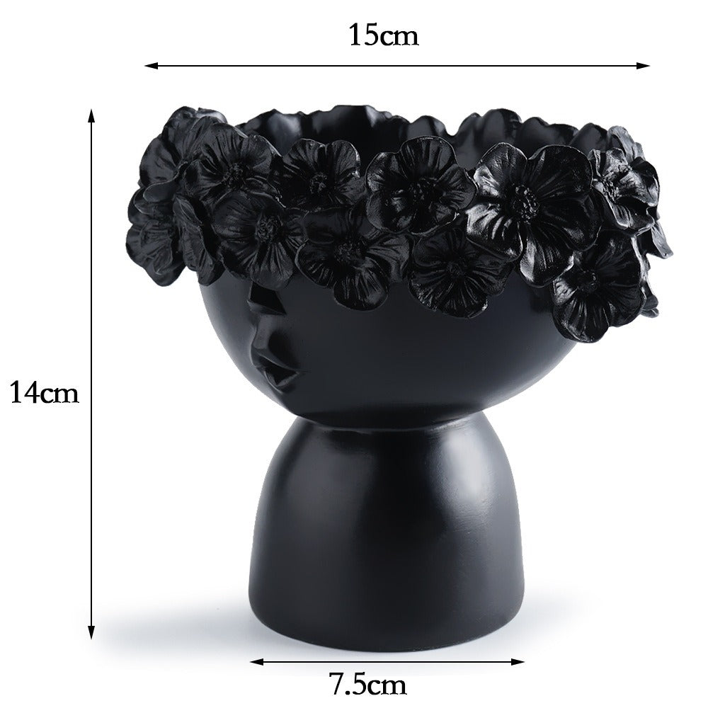 Ceramic Face Planter for Playful Small-Space Decor