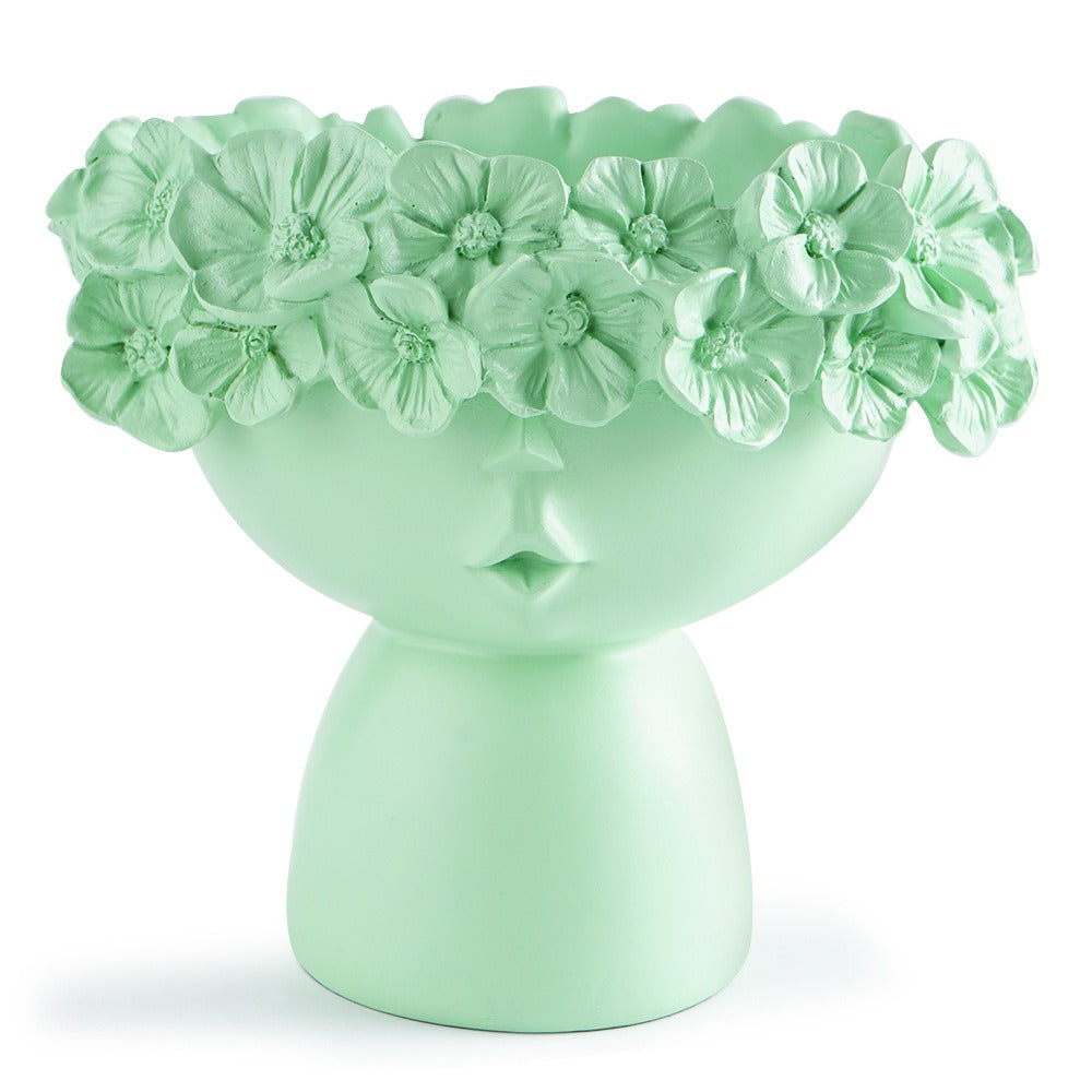 Ceramic Face Planter for Playful Small-Space Decor