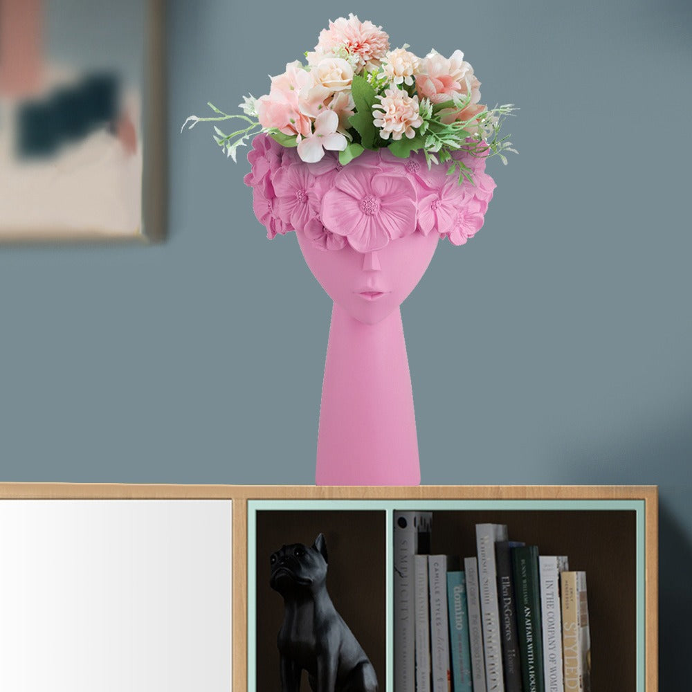 Sculptural Flowerpot Bust for Modern Artistic Decor