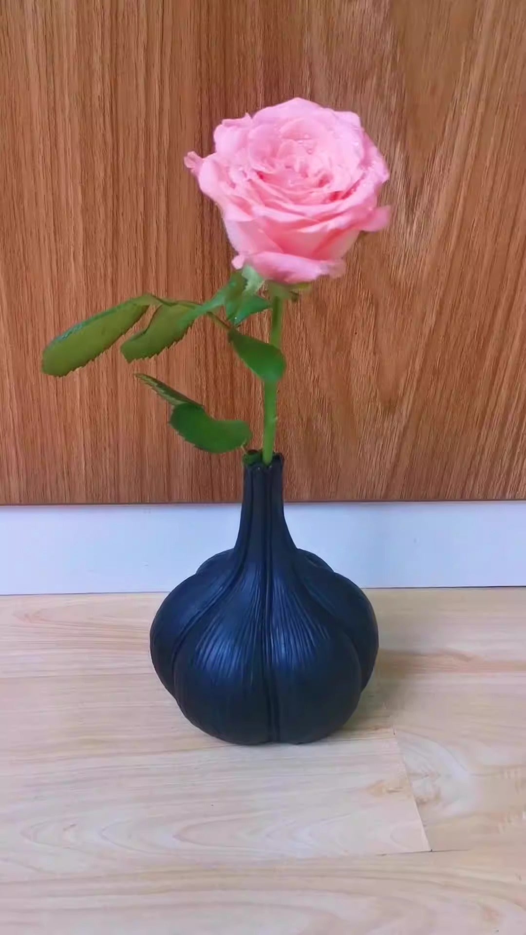 Black Resin Vase for Modern Sculptural Small-Space Decor