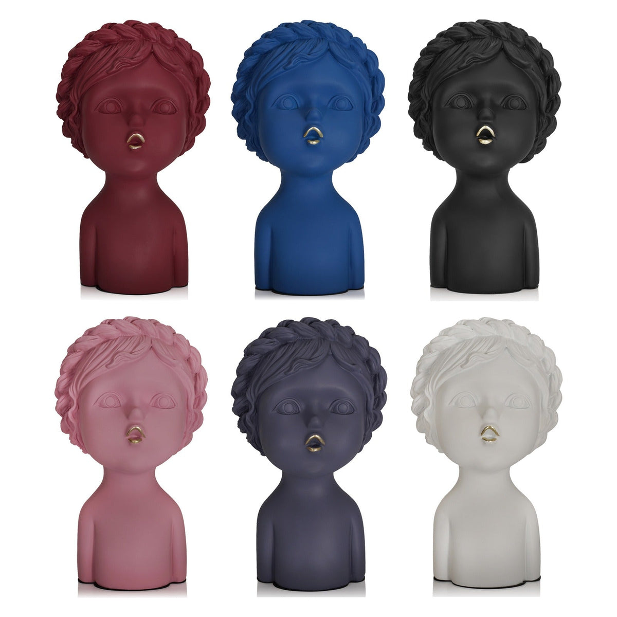 Minimalist Resin Girl Ornament for Modern Shelf Decor