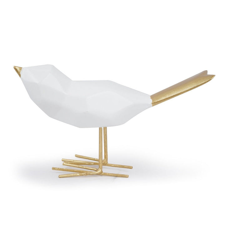 Minimalist Pigeon Sculpture With Elegant Gold Accents