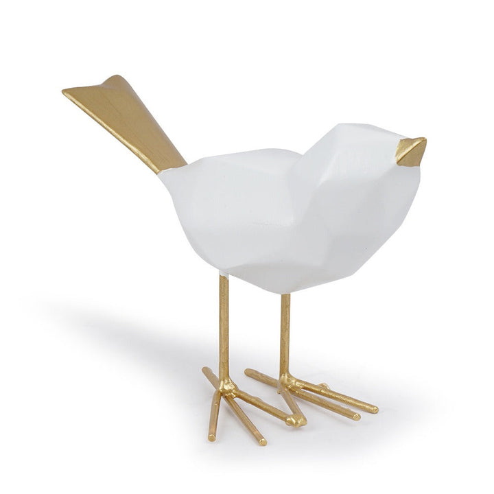 Minimalist Pigeon Sculpture With Elegant Gold Accents